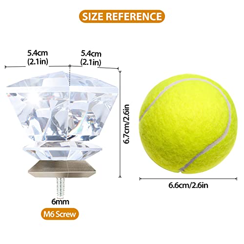 Kamanina Acrylic Replacement Finials For 1 Inch Curtain Rods, M6 Standard Screw Drapery Rod Finials, Champagne Gold, 2Pcs #TOP2