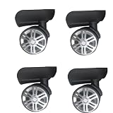 Msioytog Duty Gepäck Rad Ersatz Mute Trolley Rollen 360 Grad Drehbare Koffer Gummi 60x12mm 4 teile/satz Trolley Rollen