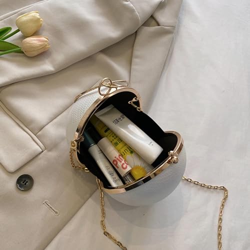 Handbag Spherical Small Round Bag Women's Shoulder Laser Shining Fashion Dinner Handheld Chain Clip Women's Bags4