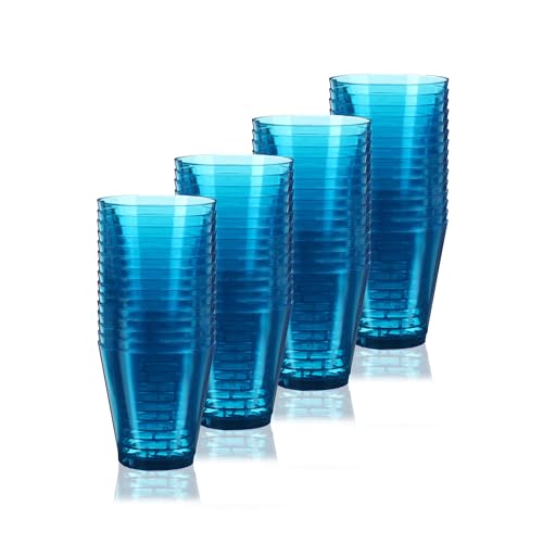 image for True Party Shot Glasses Colored Plastic Cups, Blue Party Cups Disposab