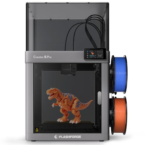 Flashforge Creator 5 Pro 3D Printer, Enclosed, 65°C Chamber, HEPA Filter