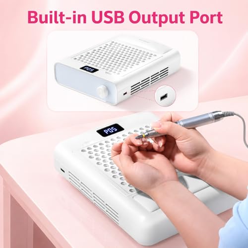 Recolector de polvo para uñas con reposamuñecas y 5 velocidades miniatura 5