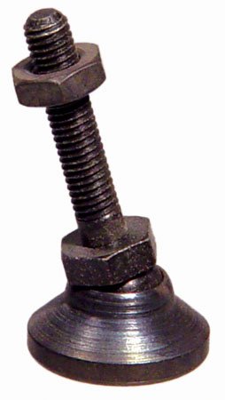 1.88 dia., 1/2-13 thds., 5.13 Lg., 5000 Lbs max load, Select Inch 15o Swivel Stud Style Leveling Pads w/Black Chromate (1 Each)