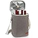 Produktbild Isolierte Weintasche mit 4 Flaschen, personalisierte Weintragtasche, gepolsterter Weinkühler mit Korkenzieheröffner und verstellbarem Schultergurt, perfektes Weinliebhaber- oder Hochzeitsgeschenk
