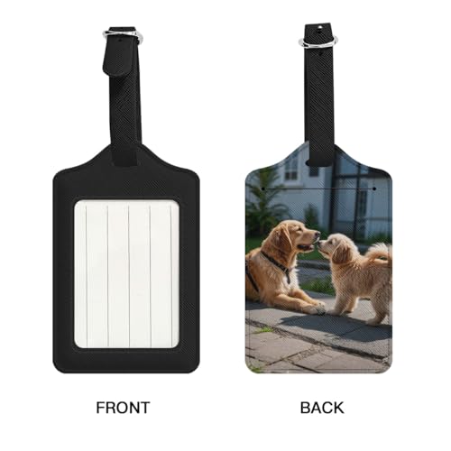 Personalized Luggage Tags Custom Image/Text/Logo PU Leather Luggage Tag, Customized Travel Suitcases Labels Tags for Travel, Business Trip, Gift for Men Women2