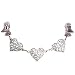 Ever Cute Stylish Heart Chain Cardigan Sweater Clip Guard Versatile Filigree Cinch Shawl Cape Scarf Collar Clip Flexible Clothing Button Jewelry-Silver