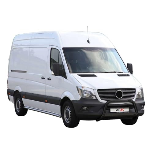 OMAC Bull Bar Push Front Bumper Grille for Mercedes Sprinter W906 2014-2018 Black