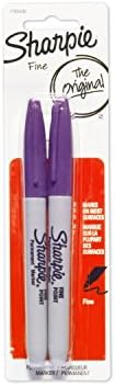 Sharpie Permanent Markers, Fine Point, Purple, 2-Pack (1765445) image 5