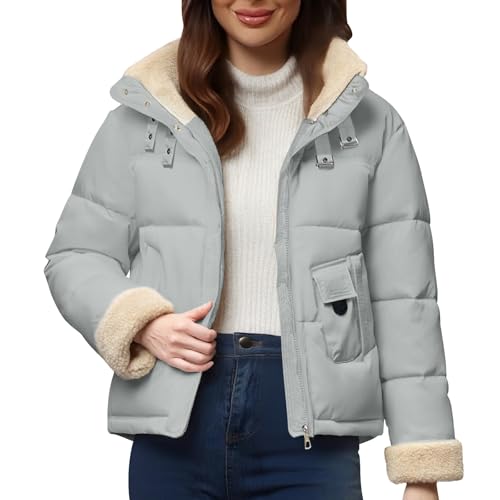 Manteau d'hiver femme chaud et rembourré avec fermeture éclair