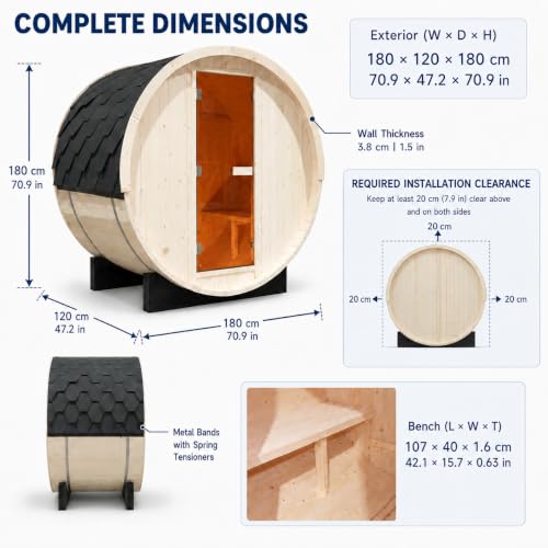 outdoor sauna cabin