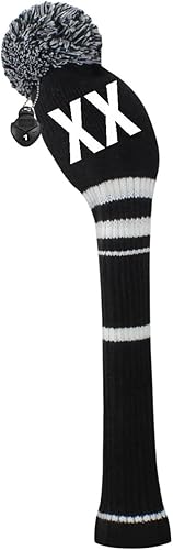 Miniatura 6 de Scott Edward Cubierta de cabeza de golf de punto personalizado para conductor híbrido de madera, cubierta de palo de golf personalizada con