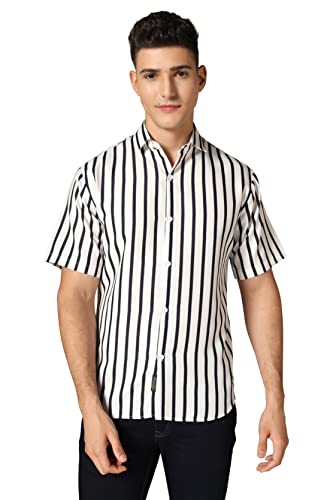 Image of GRECIILOOKS Shirt for Men | Casual Stylish | Short Sleeve | Formal | Man's Regular fit | Rayon Shirts | Summer-Button Down