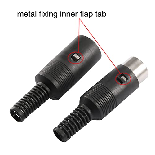 uxcell Conector Adaptador DIN 4 Pines Macho + Hembra miniatura 3