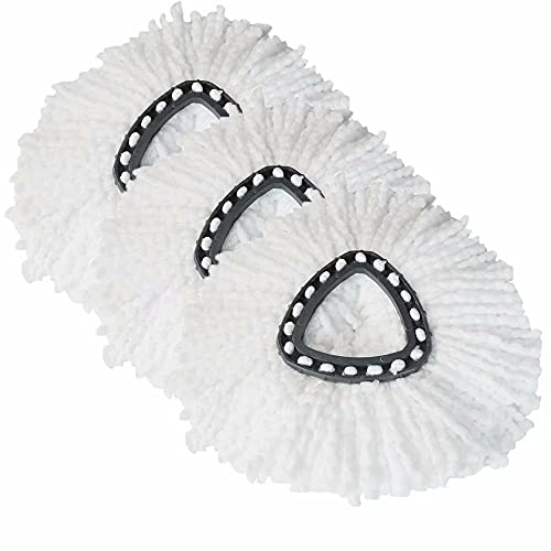 MZY LLC 3 Pack Spin Mop Refill Spin Mop Replacement Head for Microfiber Easy Wring Spin Mop, Mop Heads Replacements for Easy Cleaning Spin Mop