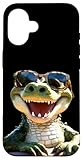 Crocodile with Sunglasses Alligator Reptiles Cute Crocodile Case for iPhone 16