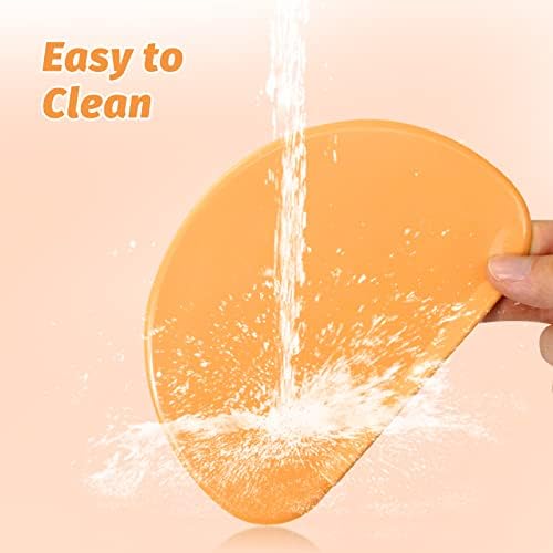 Redamacy Dough Scraper, 2 Pcs Pastry Scraper, Multipurpose Pastry Scraper Nonstick, Baking Accessories, Kitchen Cooking Utensils - Smooth, Lightweight, Durable Plastic (White, Orange)