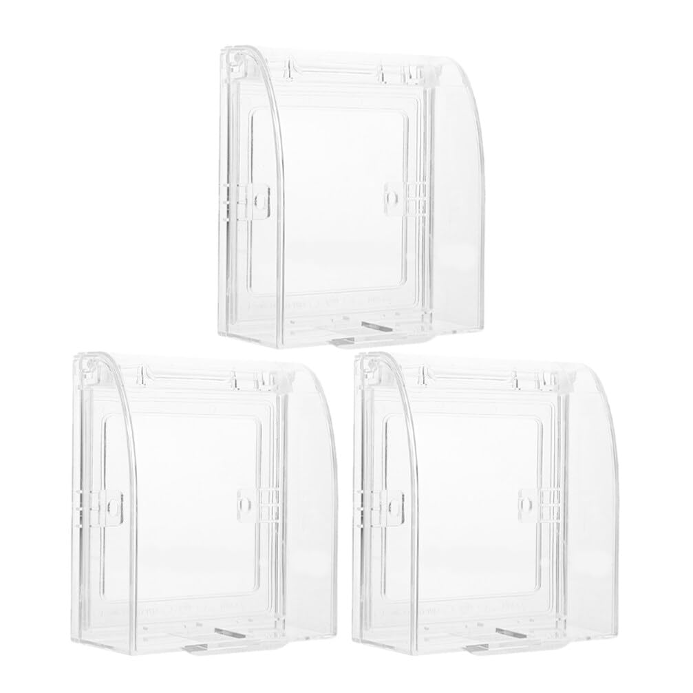 TOYANDONA 3pcs Transparent Socket Safety for Babyproofing Outlets Boy Girl Safety for Electrical Easy Install Box Guard Outlet Proofing