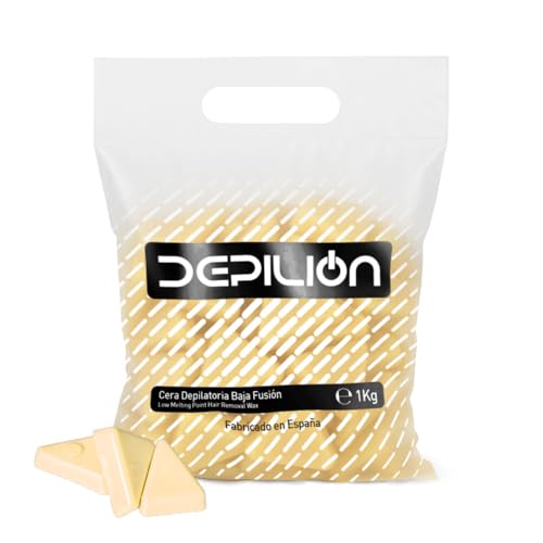 Cera caliente 1kg Miel | Cera baja fusión para depilación 1000gr | para pieles sensibles | Depilion