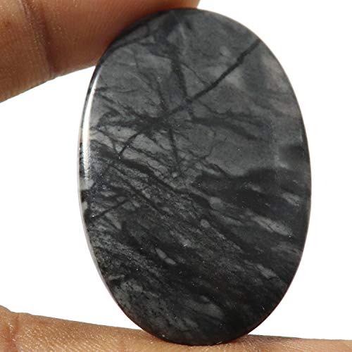 Jaspe Picasso cabochon ovale de 47,1 carats pour création de bijoux d'exception