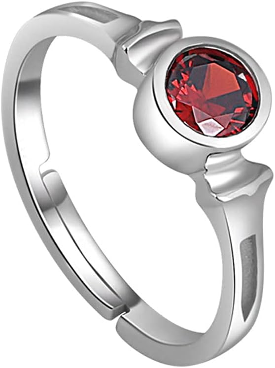 誕生日プレゼント Tyylczf アニメスーパーアズナリング925スターリングシルバー召喚者指輪イヤリング 男性と女性のためのビンテージパンクリング コスプレインレイドストーンジュエリー