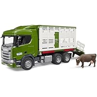 bruder 03548 - Camión Ganadero Scania Super 560R con 1 Ganado -