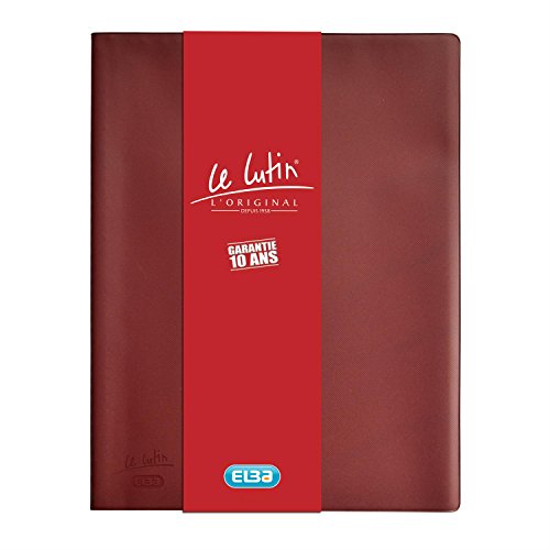 Carpeta archivadora Elba Le Lutin roja con 30 fundas A4 de PVC flexible