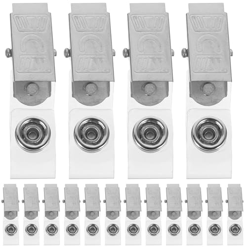 Clips pour badges nominaux et attache carte d'identité avec lanière transparente lot de 300