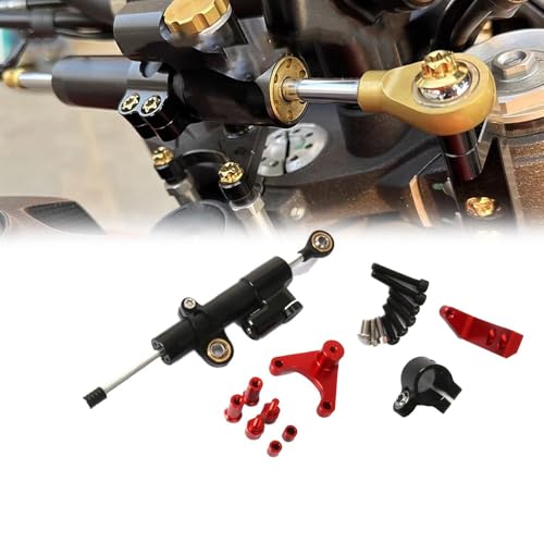 Kit fixation amortisseur direction Ducati Hypermotard 950 SP Nero alu CNC