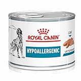 Royal Canin Veterinary Hypoallergenic Mousse | 12 x 200 g | Diät-Alleinfuttermittel für ausgewachsene Hunde | Mit hydrolysiertem Protein | Zur Unterstützung der Hautbarriere