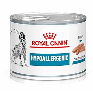 Royal Canin Veterinary Hypoallergenic Mousse | 12 x 200 g | Aliment Complet diététique pour Chiens Adultes | avec protéines hydrolysées | pour Le Soutien de la barrière cutanée