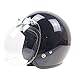 WANCAR Retro Motorcycle Bubble Visor Wind Shield Lens Universal For Standard 3-Snap Open Face Helmets(Clear)