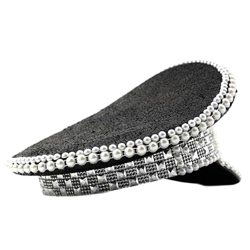Chapeau de capitaine en cristal luxueux accessoire mariage