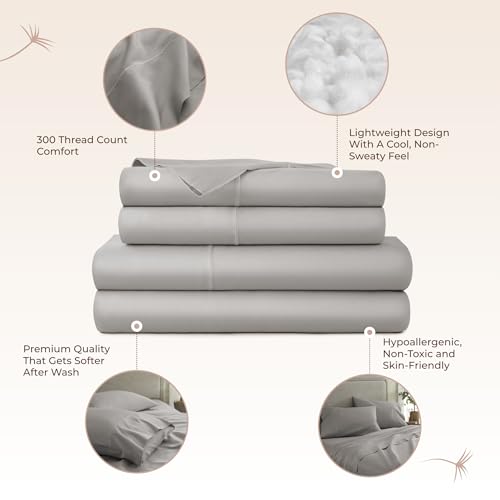 Image of Whisper Organics 100% Organic Cotton Bed Sheets with Deep Pocket 4 Pc. Set