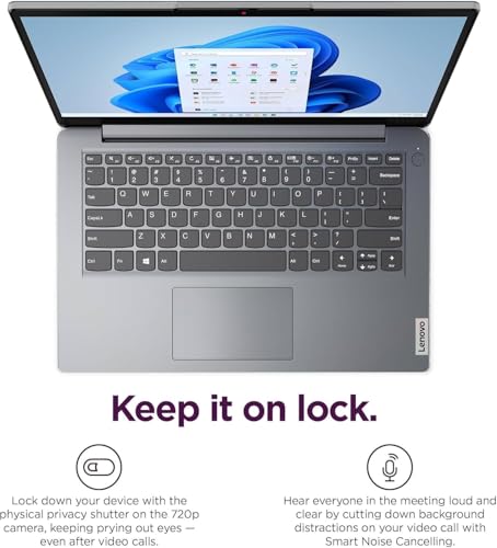 Image of Lenovo Ideapad 1i 14 inch Laptop (4GB RAM, 256GB SSD + 64GB eMMC), Intel Dual-Core for Business, Home, Student, Webcam, Anti-Glare, Long-Battery Life, Lightweight, Type-C, Wi-Fi 6, Win 11 Home in S Mode