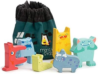 Tender Leaf Toys Monster Stacker - Wooden Monster Block Stacking Game