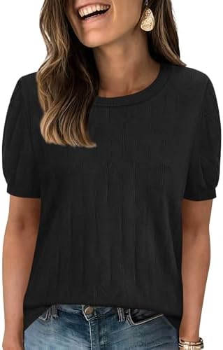 PRETTYGARDEN Women's 2026 Spring Short Sleeve Sweater Knit Going ...