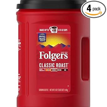 AMWU Folgers Classic Roast Ground Coffee (51 oz.)-set of 4