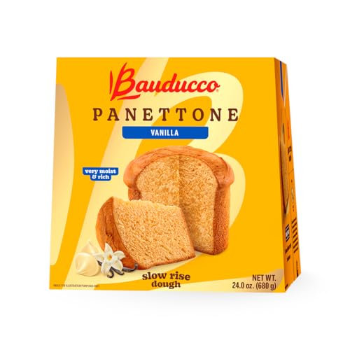 Bauducco Vanilla Panettone, Moist & Fresh, Traditional Italian Recipe, Holiday Cake 24.0oz (Pack of 1)