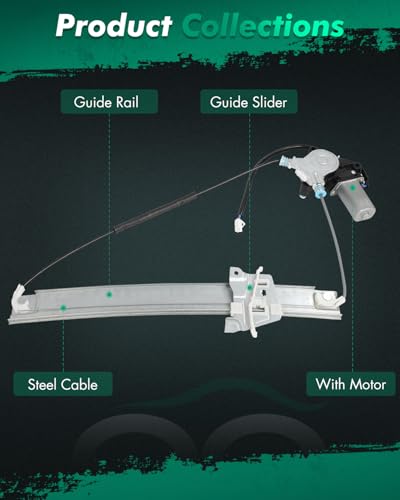 Image of SCITOO Rear Passenger Side Power Window Regulator with MotorReplacement for 2000-2006 for Mazda MPV LC6272590A, MA1551113