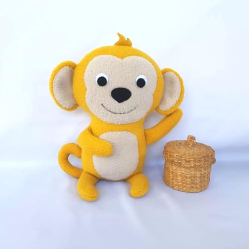 Peluche singe jaune doudou Générique pour bébé