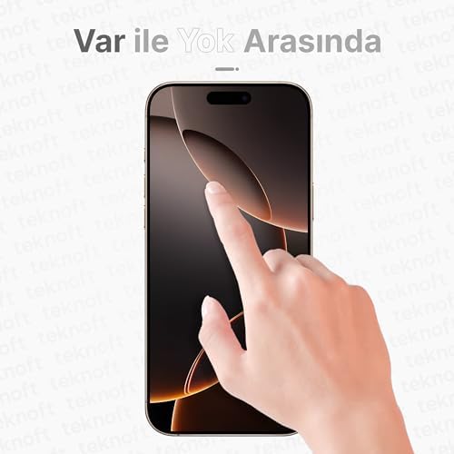 Teknoft iPhone 16 Pro Max için Kolay Kurulum Kitli Takılırken Camın Altında Kesinlikle Toz Bırakmayan Ekstra Güçlendirilmiş Tam Koruma Sağlayan Pürüzsüz Lazer Kesim Premium Ekran Koruyucu Kırılmaz Cam - Görsel 3
