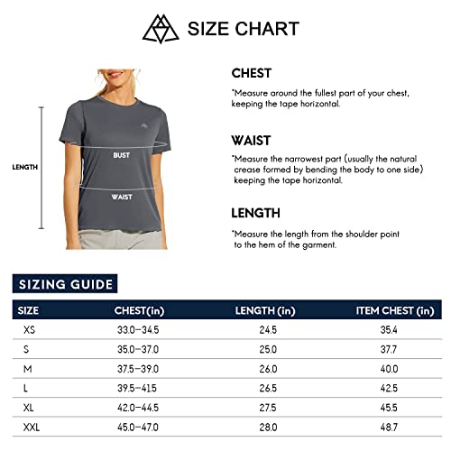 Haimont Women's Lightweight Active Quick Dry Crew Neck T Shirts, Athletic Running Gym Workout Short Sleeve Tee Tops, Dark Grey, S #TOP6