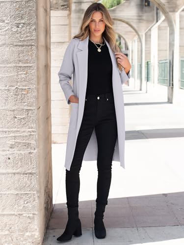 Image of ANRABESS Womens Cardigan Sweater 2026 Fall Outfits Knitted Lapel Long Coats Coatigans