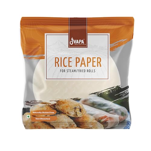 Image of Jvapa Rice Paper Sheet - 400Gms (Chả gio) | Round | 22 cm | Gluten-Free | Perfect for Fried Rolls, Wraps & Dumplings