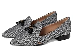 Herringbone Textile/Black Leather