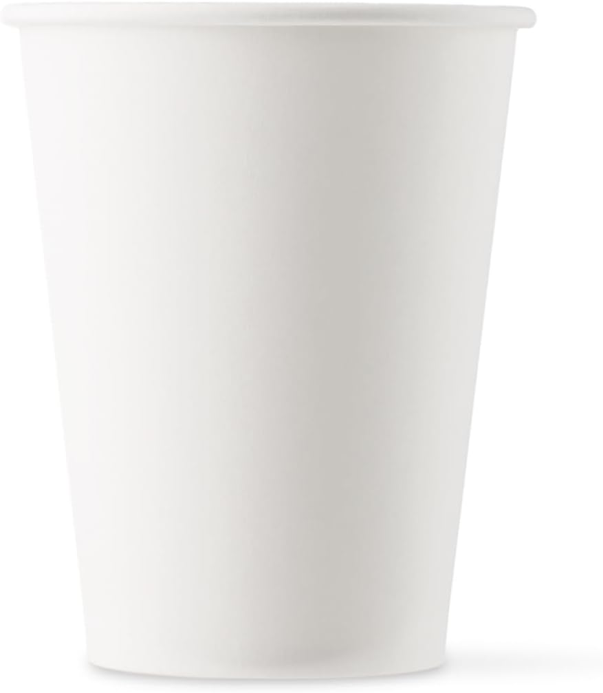 [1000 COUNT]Harvest Pack 12 oz White Single Wall Disposable Paper Cups - Hot Drinks Water Coffee Tea Cocoa Cafe Cappuccino Espresso Latte Chocolate