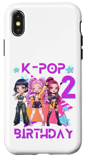 Funny Chibi Kpop Girl It's My 2nd Birthday �X�}�z�P�[�X iPhone X/XS �p