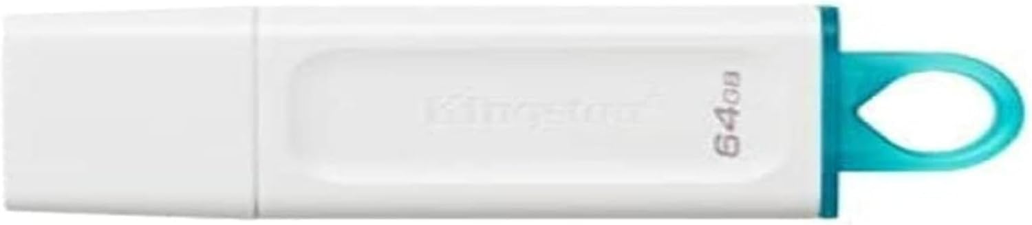 Kingston 64GB DataTraveler Exodia USB 3.2 Lightweight Flash Drive with Protective Cap and Ultimate Portability (White)