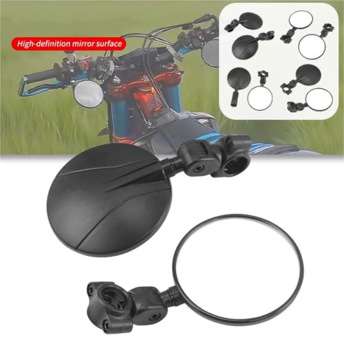 Espejo retrovisor universal para motocicleta con extremos de manillar ajustables 2
