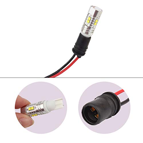 Winka T10 W5W 194 Led Bulbs Sockets Pre-Wired Harness Connector Adapter For Auto Car 6Pcs #TOP4